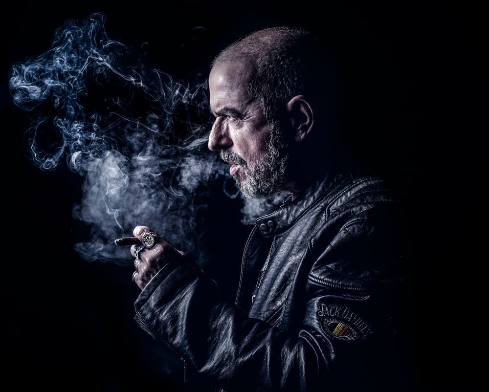 Dark Cigar Smoker by gNo — canvas wall art