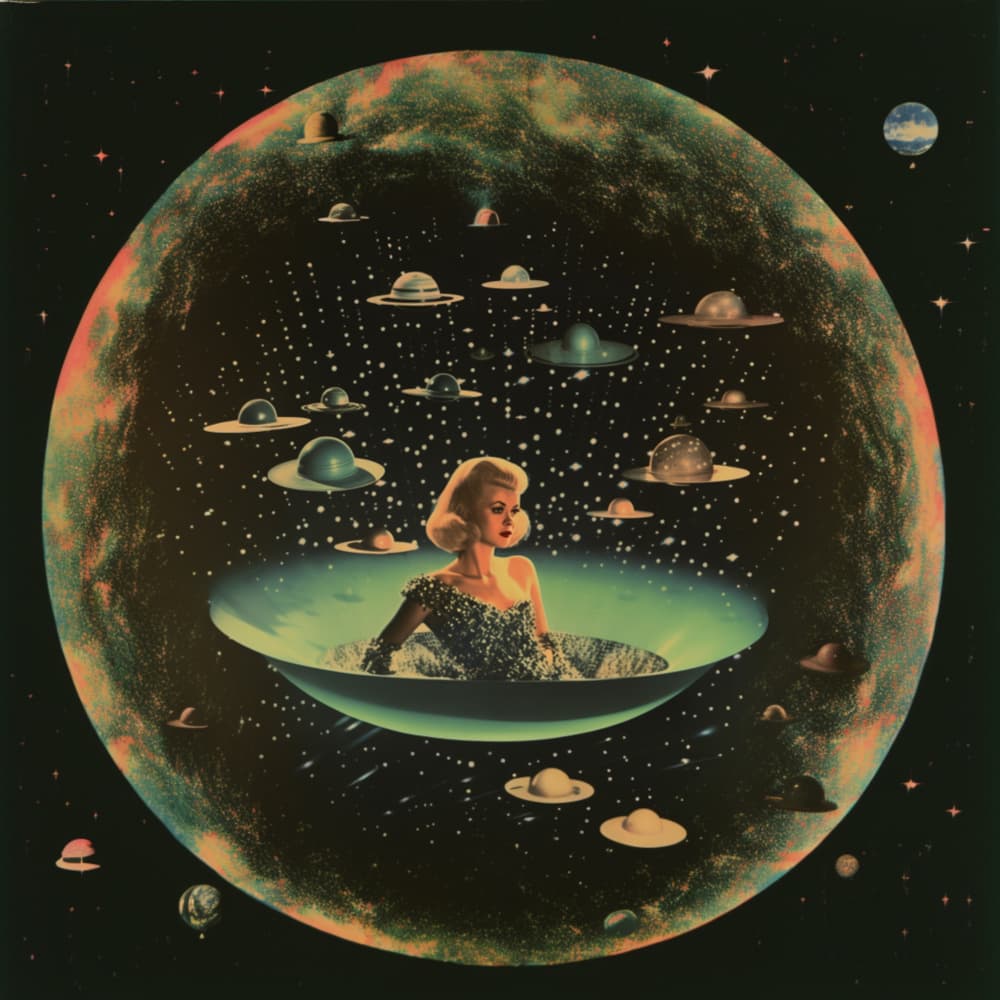 Retro Space Glamour by Samantha Hearn — canvas wall art