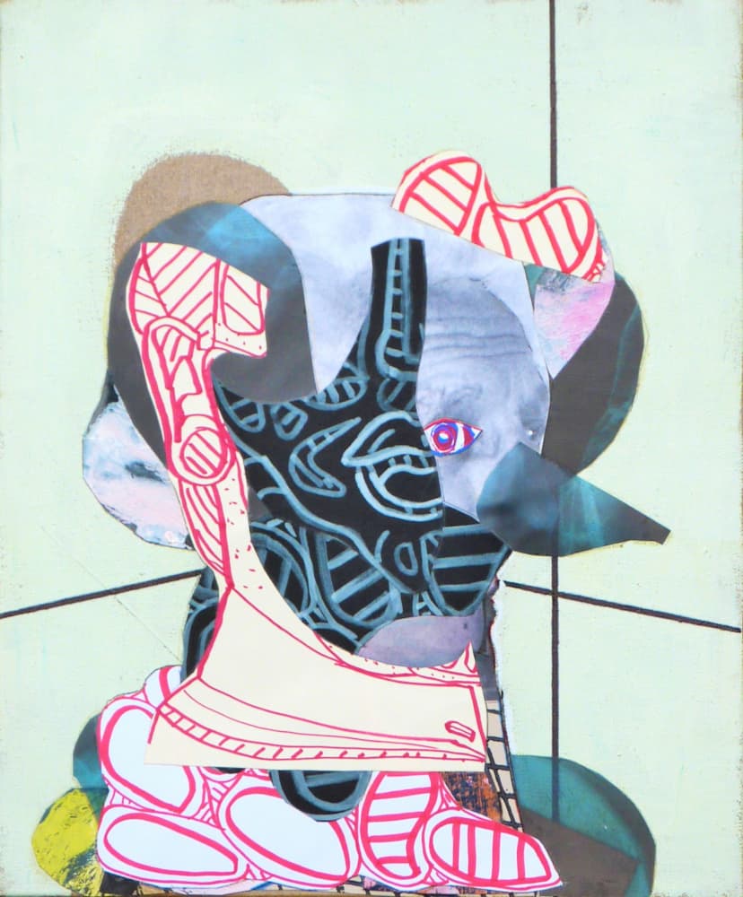 Abstract Figure Collage by Pascal Marlin — canvas wall art
