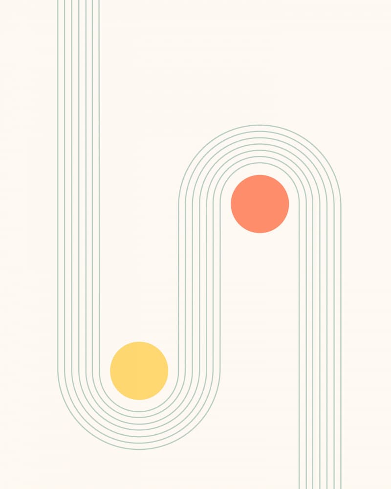 Mid Century Modern Flow by Artprink — canvas wall art