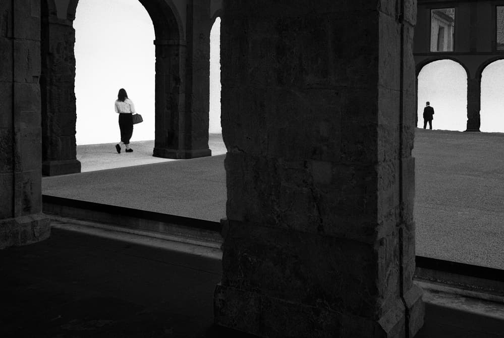 Contrasting Archway Figures by Paulo Abrantes — canvas wall art