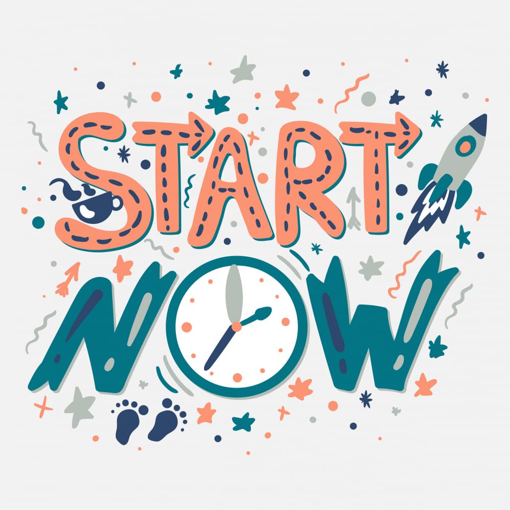 Start Now Motivation by Marika Barsrsind β canvas wall art