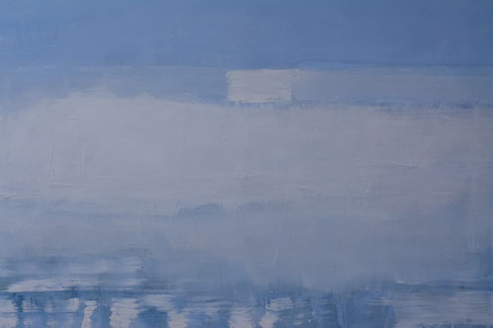 Blue Abstract Horizon by Mr PETTO — canvas wall art