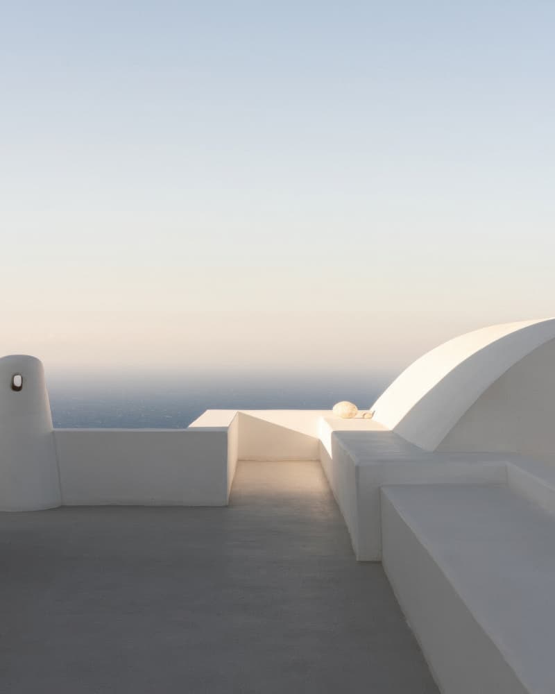 Santorini Ocean Horizon by Minorstep — canvas wall art