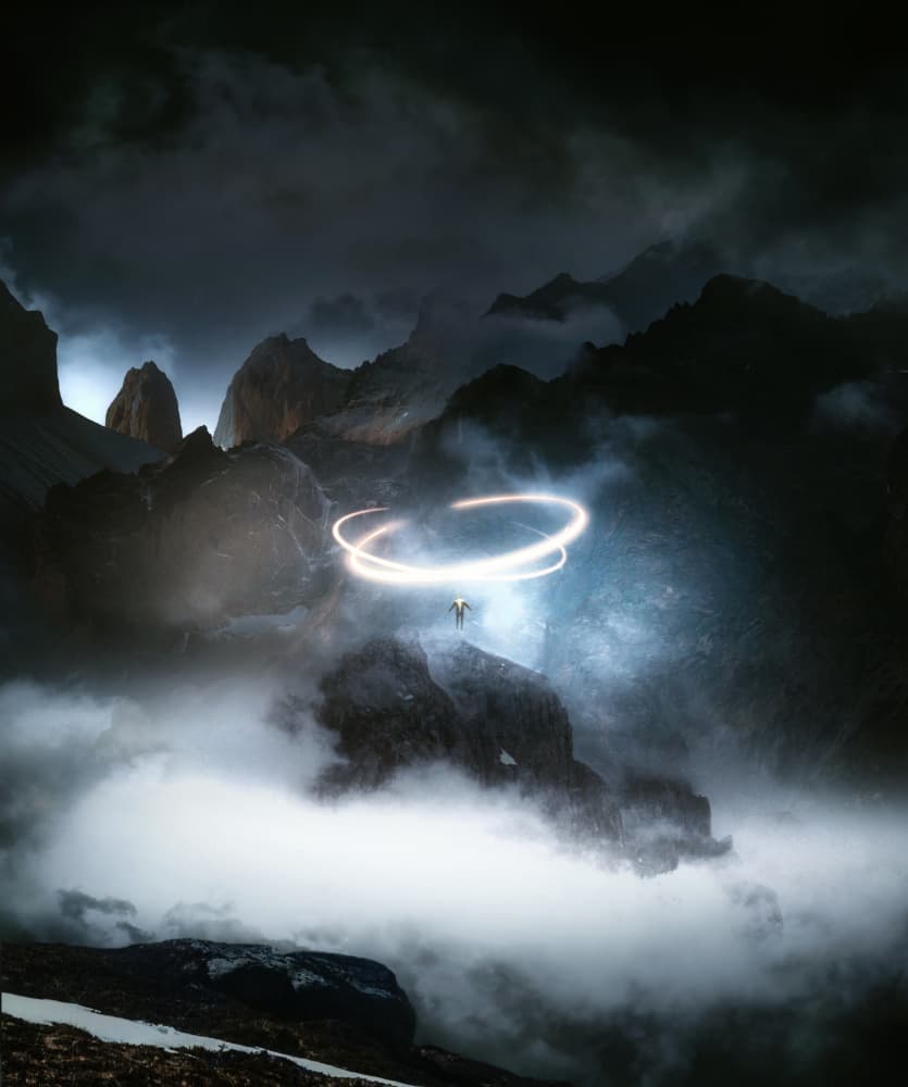 Enigmatic Mountain Light by cvv — canvas wall art