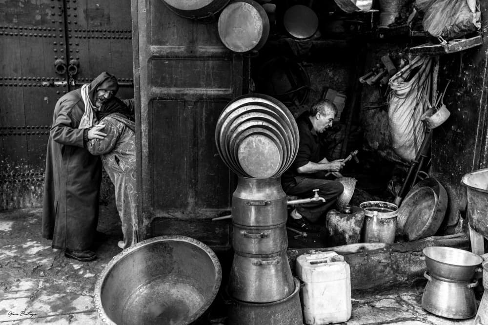 Traditional Souk Craftsmen by Gina Buliga — canvas wall art