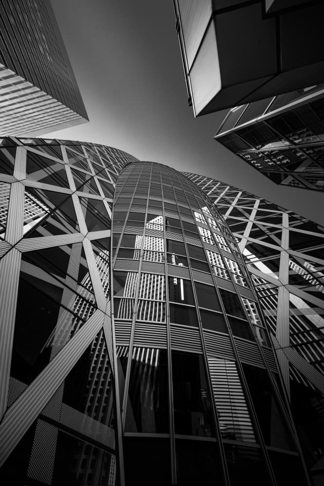 Modern City Reflections by Makihiko Hayama — canvas wall art