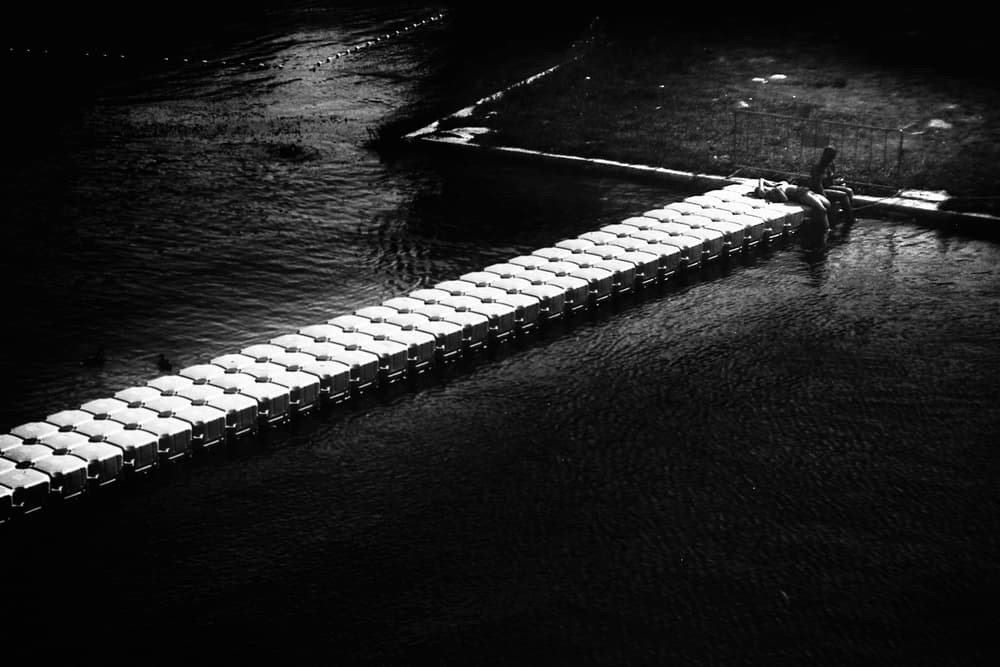 Floating Dock Shadows by Rui Correia — canvas wall art