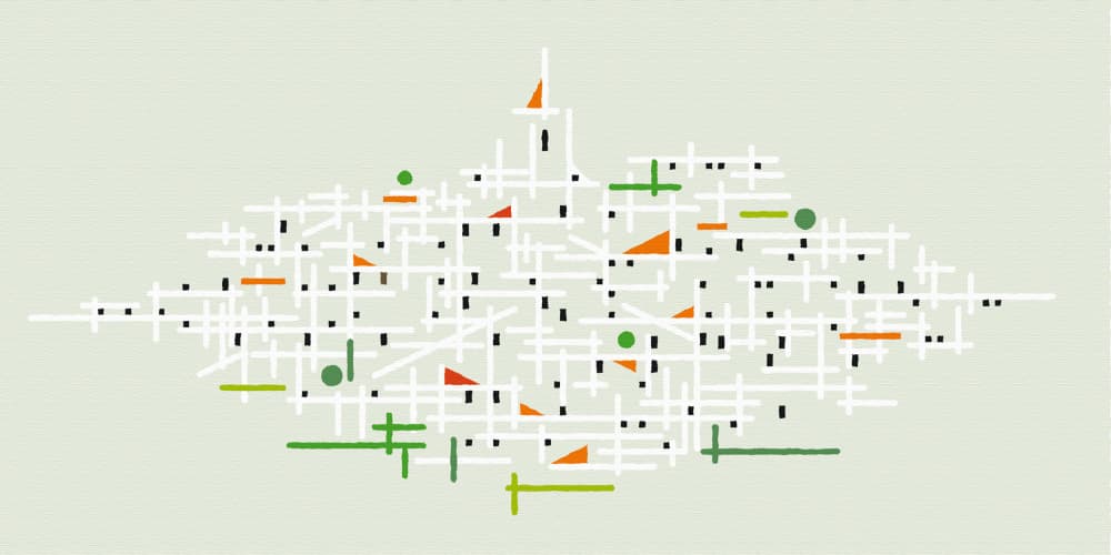 Abstract City Grid by Rafa Mateo — canvas wall art