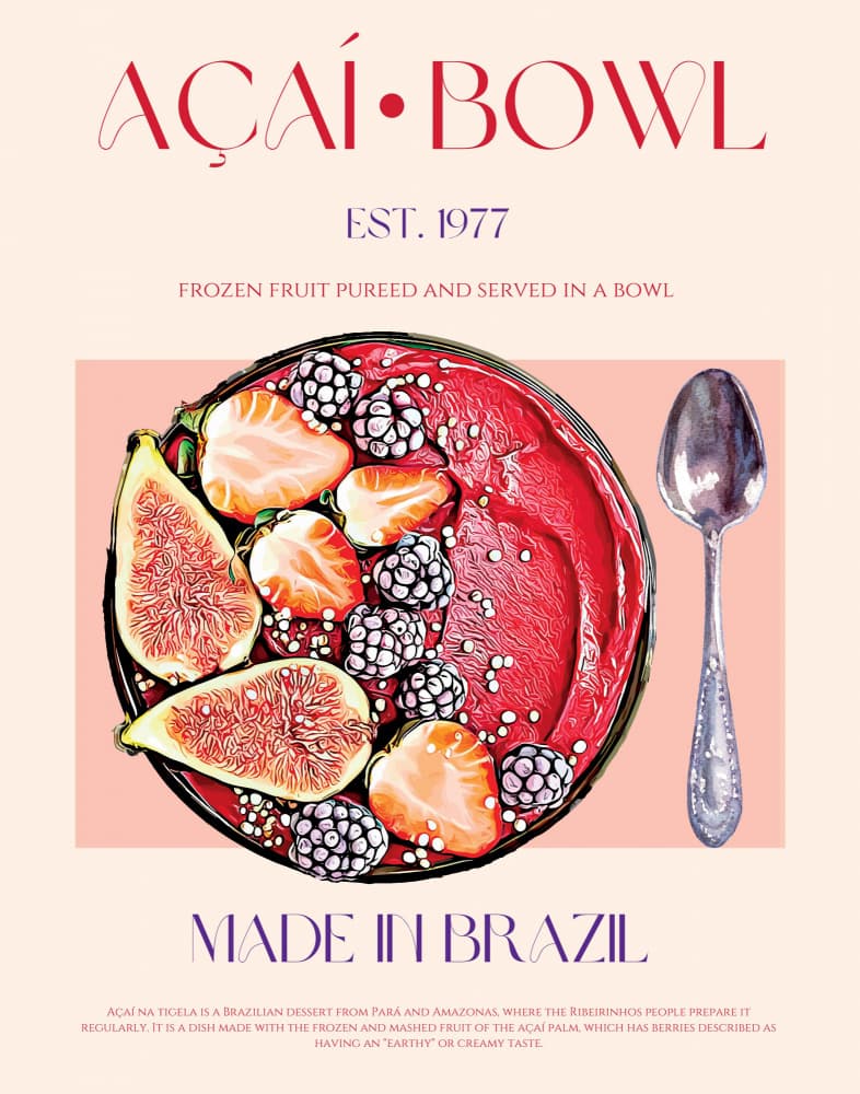 Vibrant Acai Bowl by Nazma Khokhar — canvas wall art