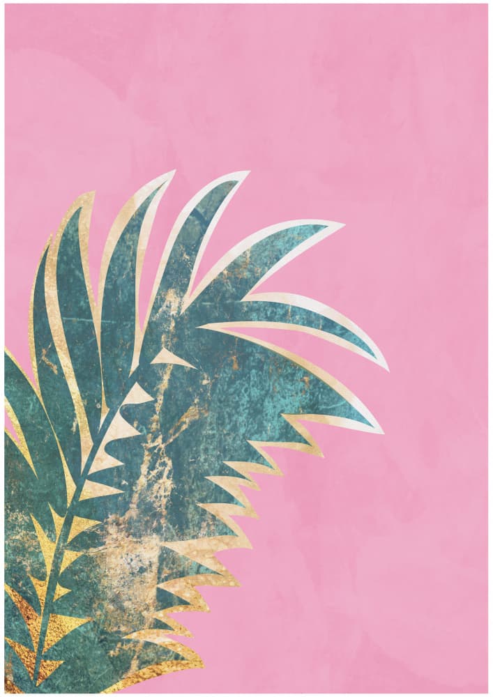 Tropical Pink Gold by Sarah Manovski — canvas wall art