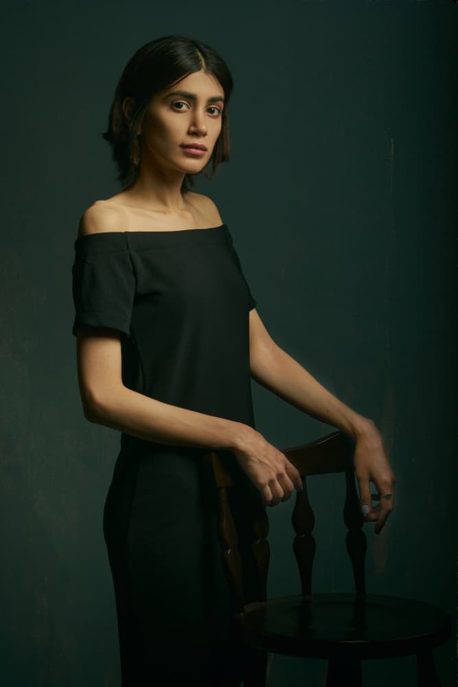 Elegant Woman In Black by Shizuo Shiki — canvas wall art