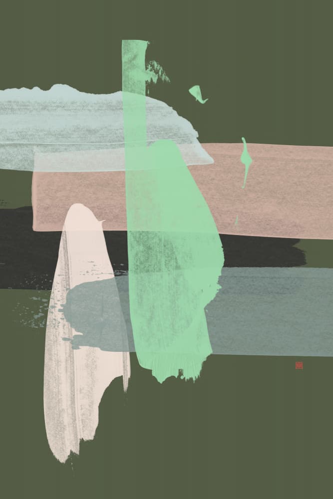 Muted Brushstroke Layers by Thoth Adan — canvas wall art