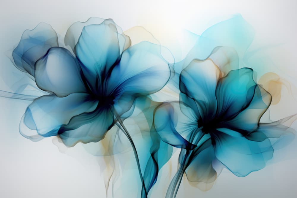 Ethereal Blue Blooms by Andrea Haase — canvas wall art