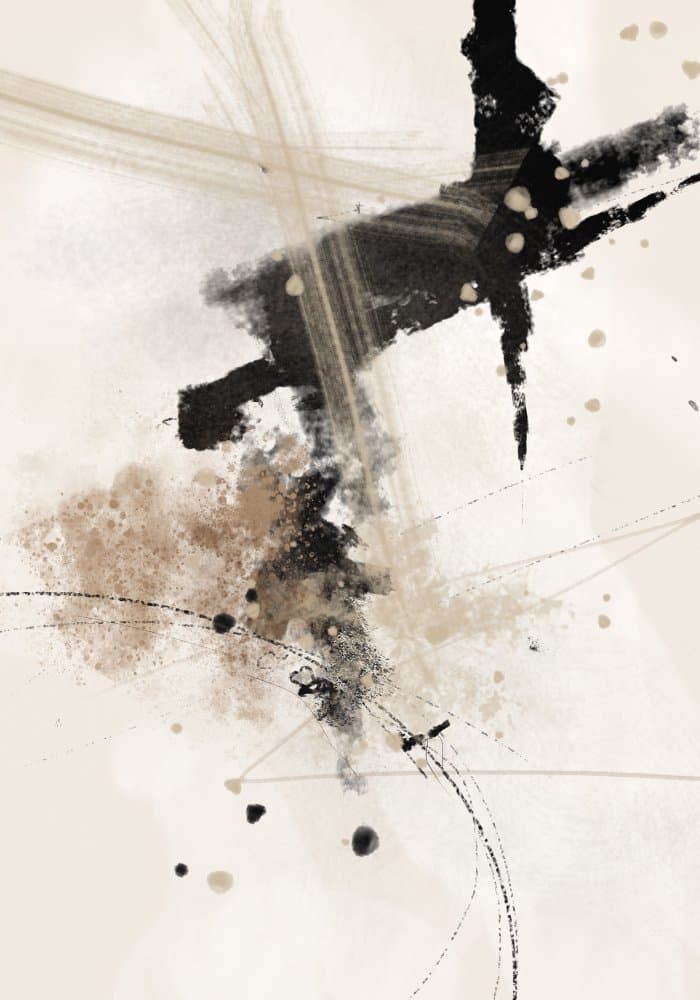 Dark Brushstroke Abstract by Pictufy Studio II — canvas wall art