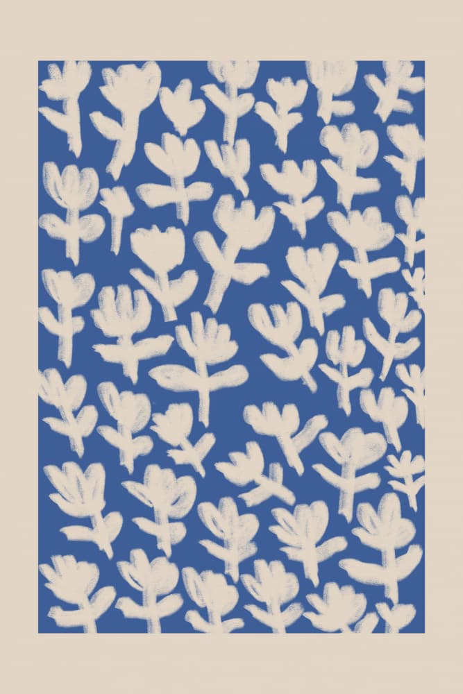 Modern Blue Botanicals by Melloi Art Prints — canvas wall art