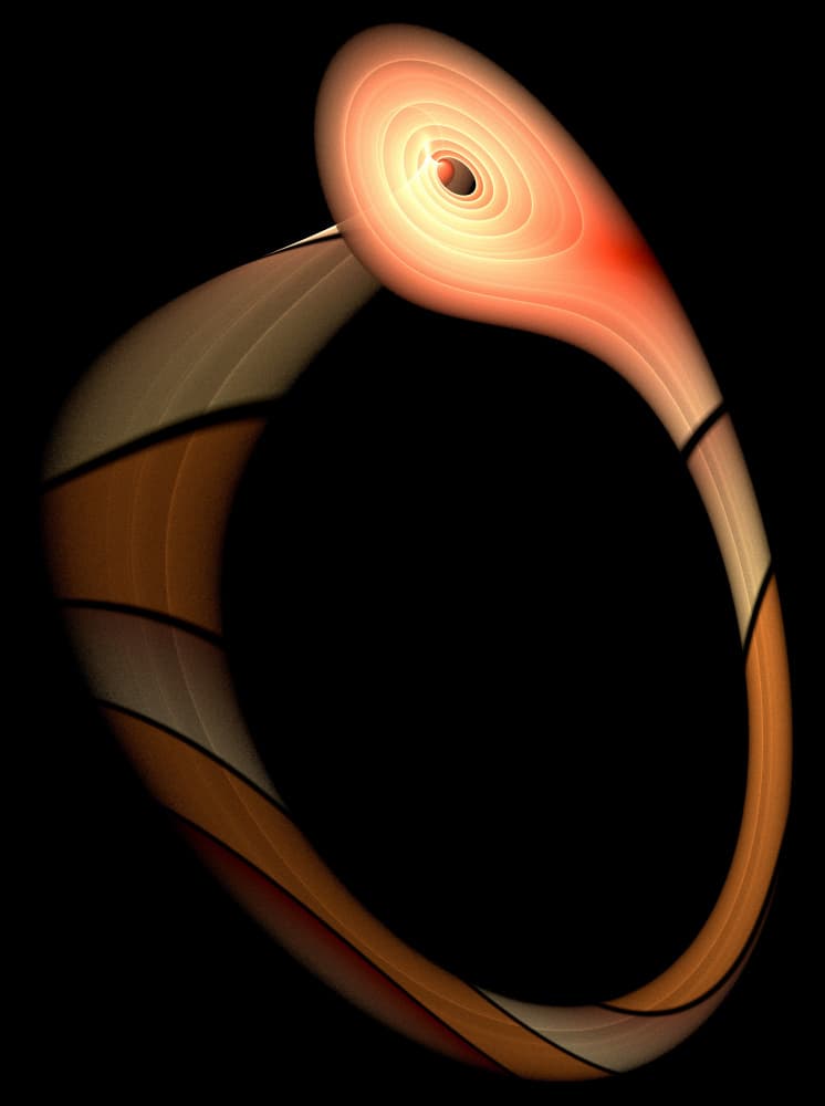 Glowing Abstract Form by Mystic Number — canvas wall art