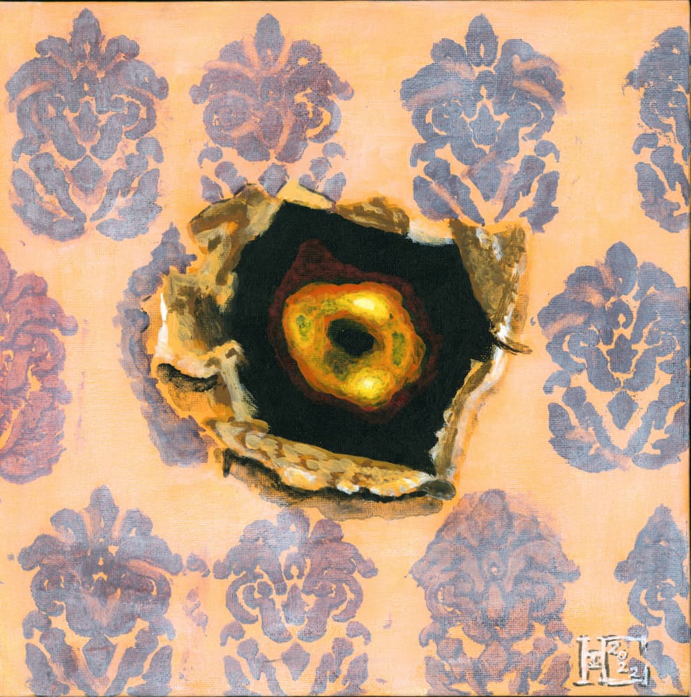 Golden Portal Damask by Tim Hoinkis — canvas wall art