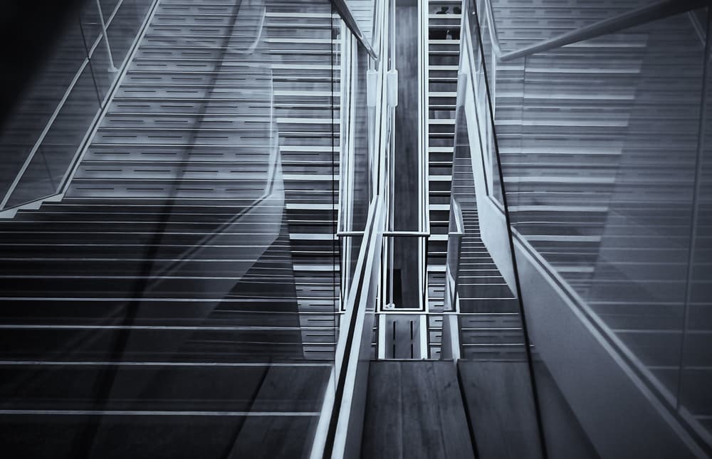 Modern Geometric Stairs by Henk van Maastricht — canvas wall art