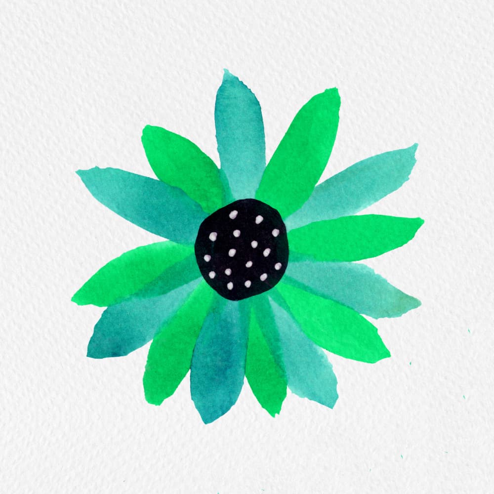 Teal Green Blossom by Michele Channell — canvas wall art
