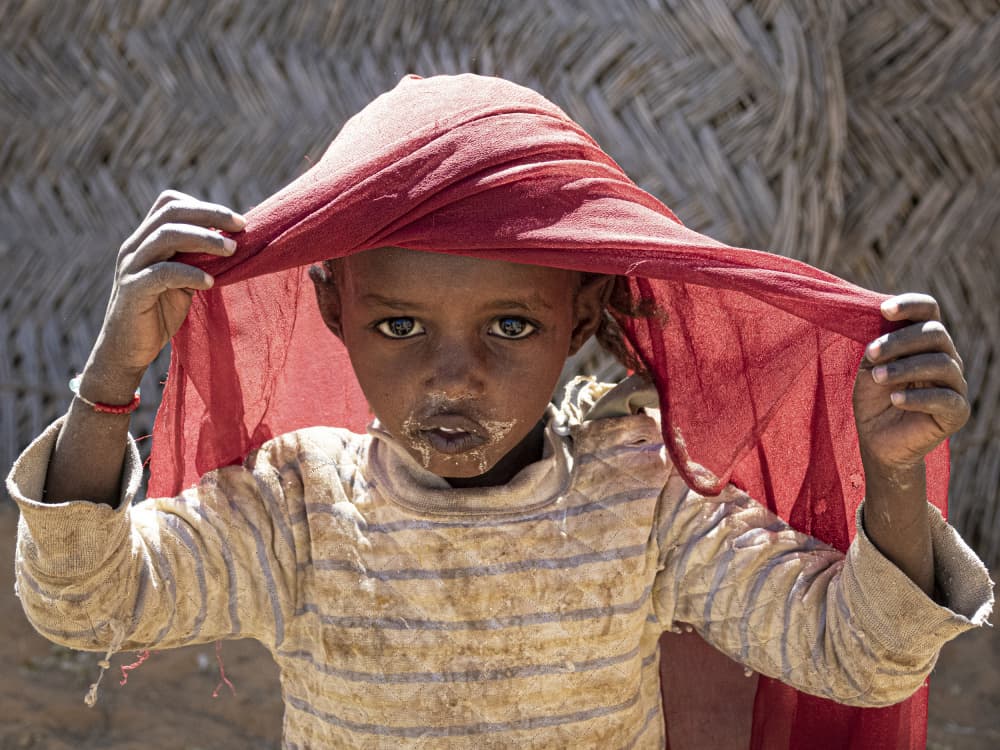 Innocent African Child Portrait by Elena Molina — canvas wall art