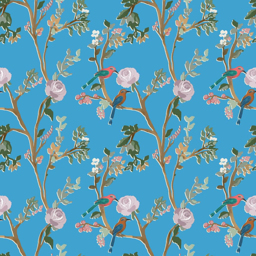 Elegant Birds and Blooms by Josie George — canvas wall art