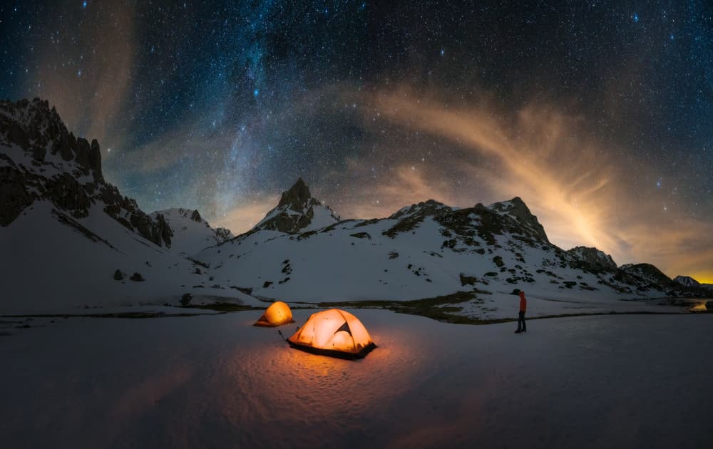 Starry Mountain Camp by Cesar Alvarez Osorio — canvas wall art