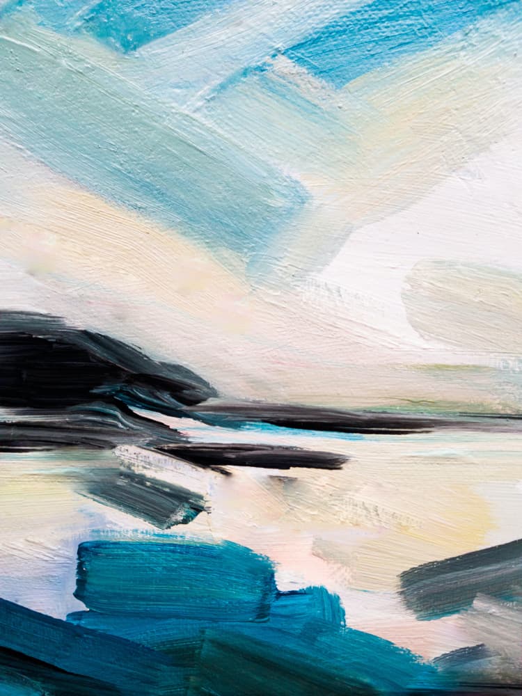 Tranquil Coastal Abstract by Ejaaz Haniff — canvas wall art