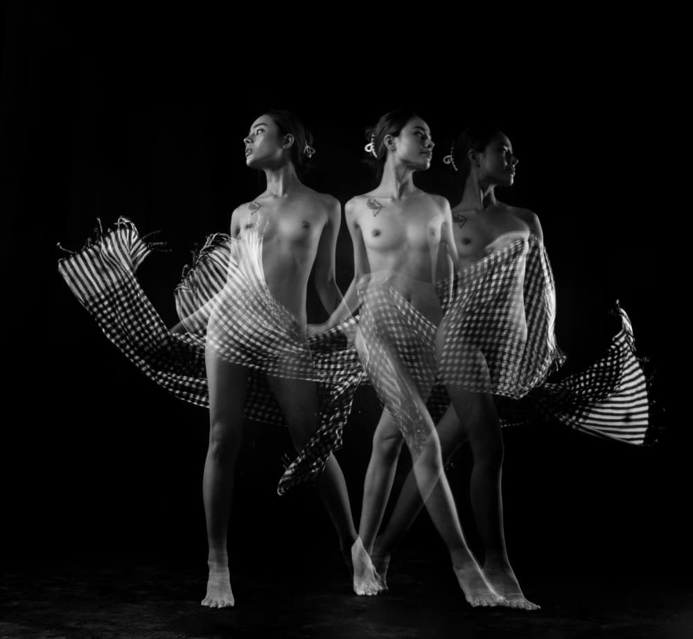 Flowing Fabric Dance by Tran Van Truong — canvas wall art