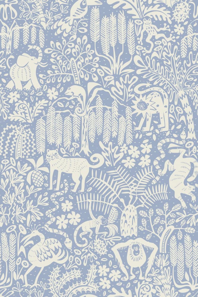Whimsical Jungle Animals by Annick — canvas wall art