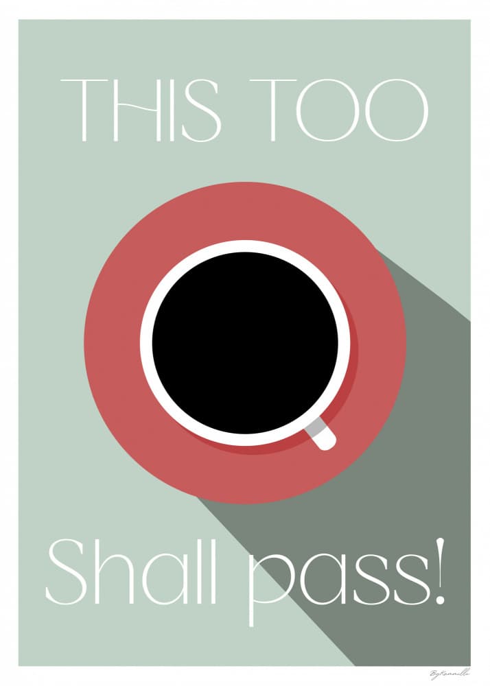 Motivational Coffee Cup by ByKammille — canvas wall art