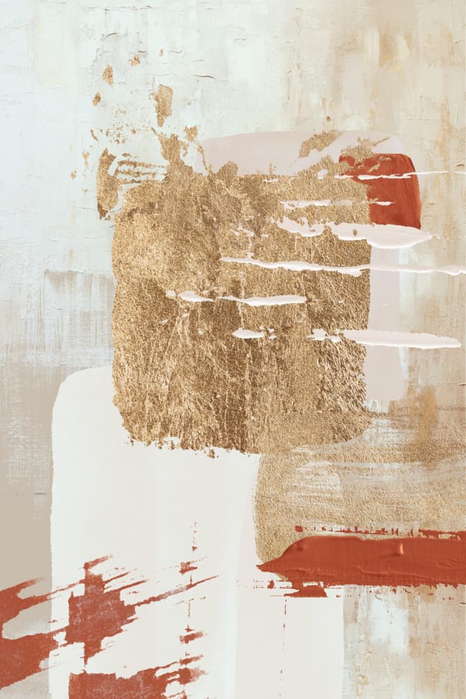 Gold Terracotta Abstract by Sally Ann Moss — canvas wall art