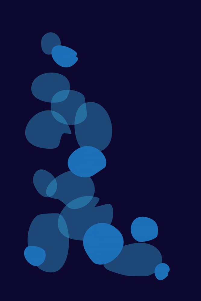 Fluid Blue Abstract by Yvonne Gustafsson — canvas wall art