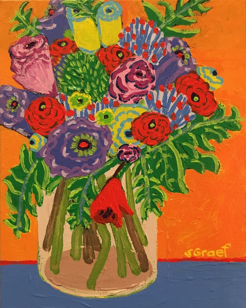 Flowers 5 by Sue Graef — canvas wall art