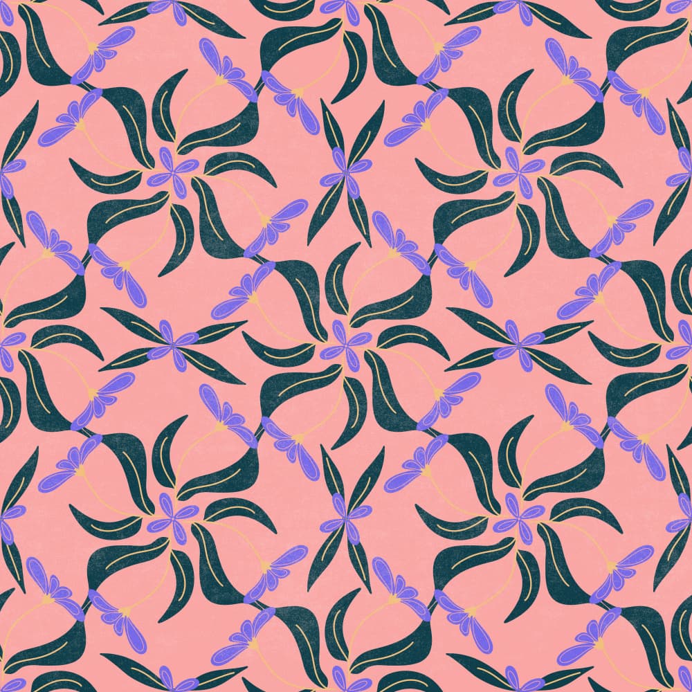 Botanical Bloom Pattern by Mela Patterns — canvas wall art