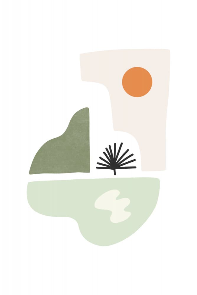 Minimalist Palm Desert by amini54 — canvas wall art