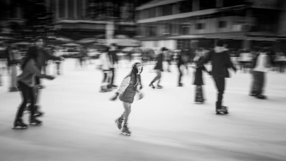 Skating in Motion by Wei Xu — canvas wall art