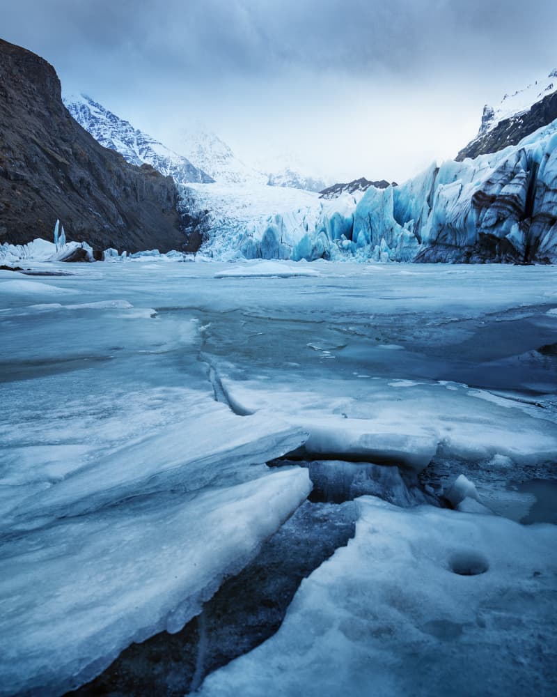 Frozen Glacier Lake by Jose Parejo — canvas wall art