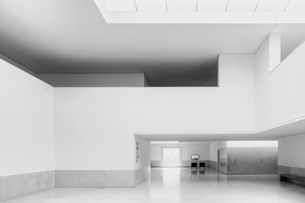 White Modern Architecture by Luc Vangindertael (laGrange) — canvas wall art