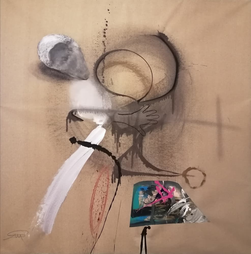 Abstract Gestural Shapes by Stefano Mazzolini — canvas wall art