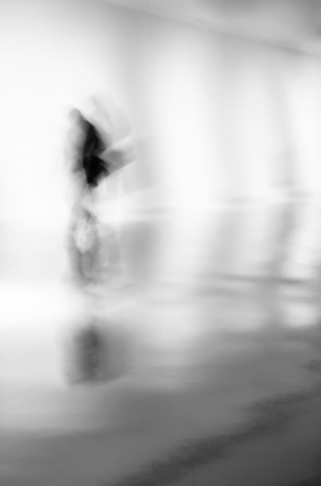 Solitary Blurred Figure by Swen MUN — canvas wall art