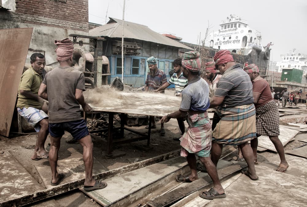 Dusty Shipyard Work by Elena Molina — canvas wall art