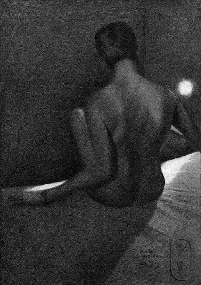 Nude Figure Study by Corné Akkers — canvas wall art