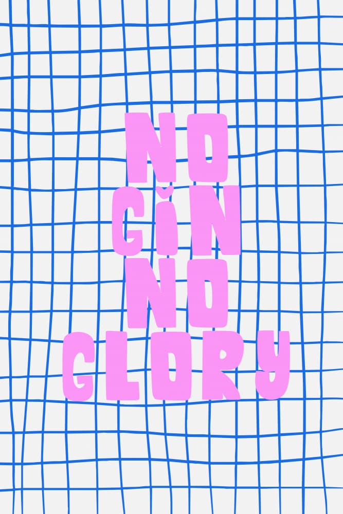 No Gin No Glory by Treechild — canvas wall art