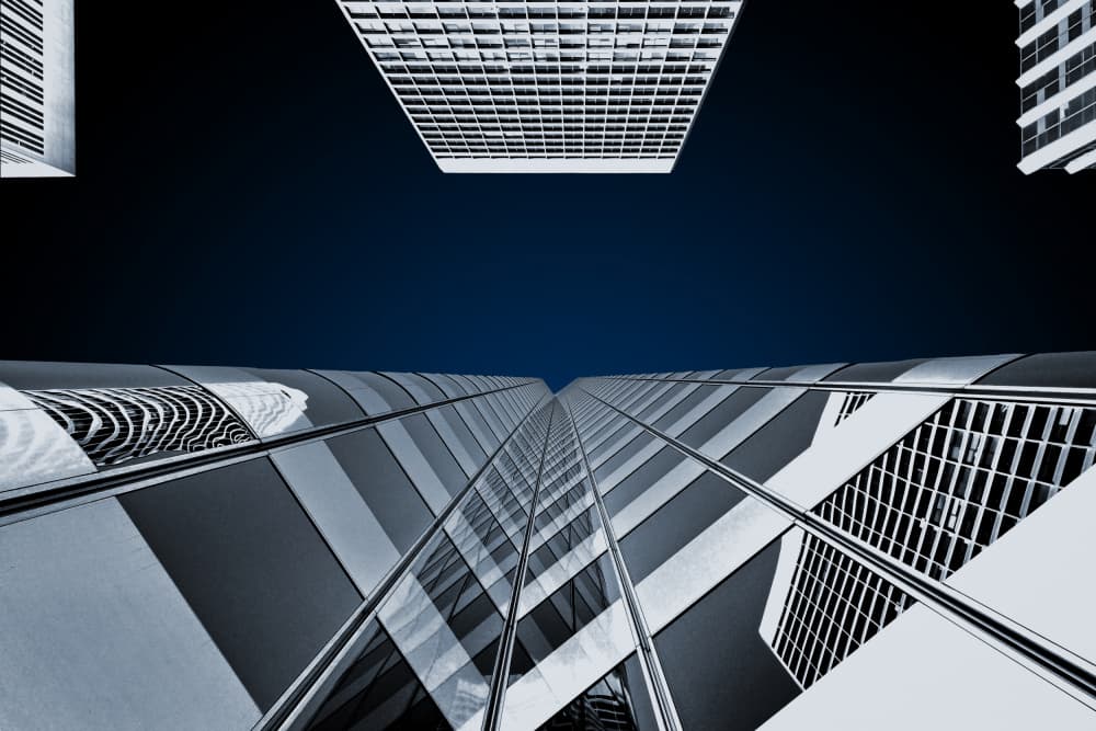 Upward City Scape by Dieter Reichelt — canvas wall art