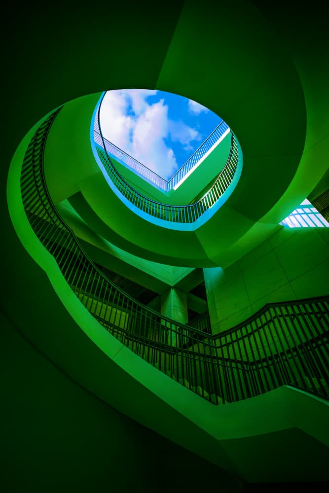 Green Spiral Sky by Catherine Wang — canvas wall art