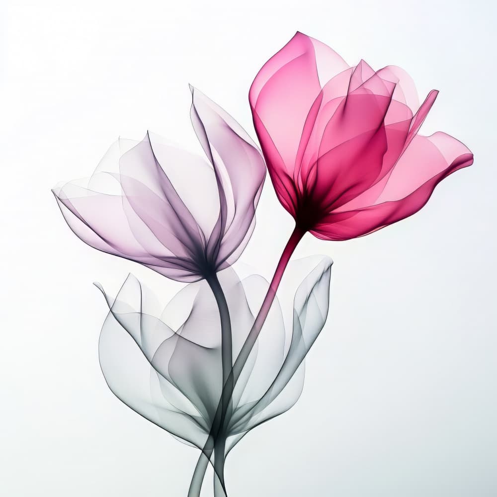 Ethereal Pink Purple Blooms by Bilge Paksoylu — canvas wall art