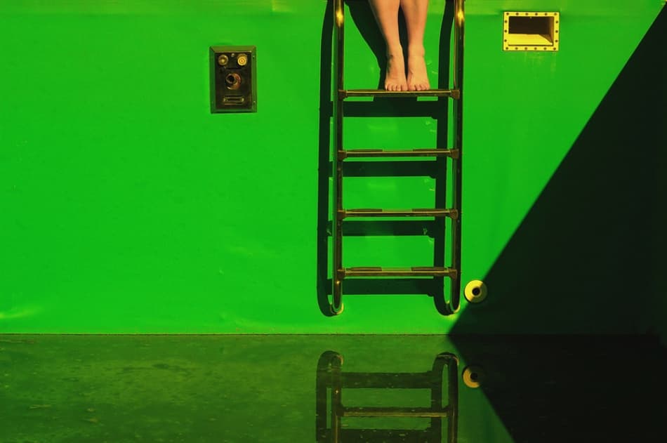 Barefoot Pool Ladder by Jure Kravanja — canvas wall art