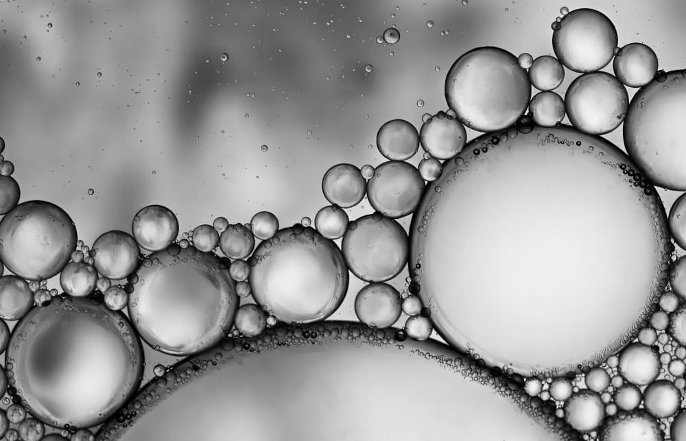Abstract Liquid Bubbles by Helena GARCIA HUERTAS — canvas wall art