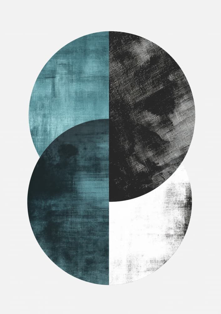 Contrasting Geometric Circles by SHANDU — canvas wall art